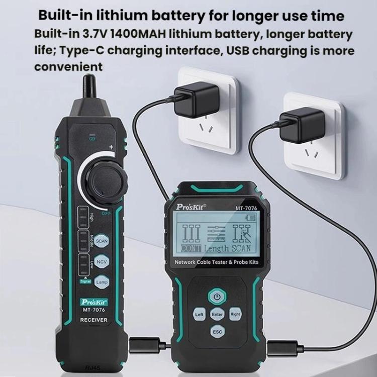 ProsKit MT-7076 LCD для тестирования кабелей с защитой от помех
