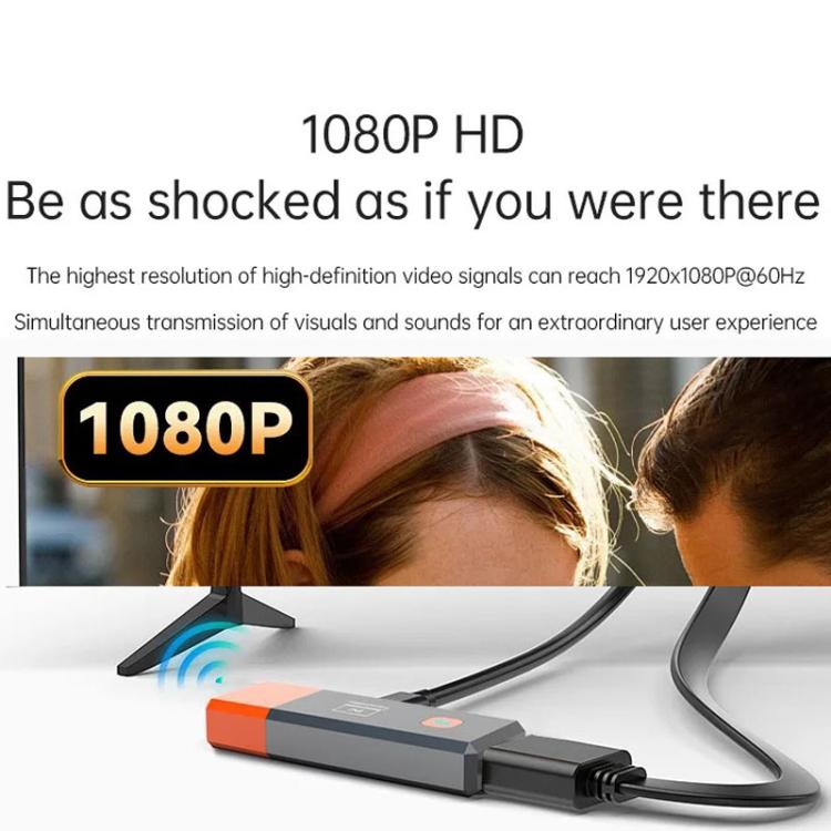 Беспроводной передатчик HDMI с расширением сигнала 50 м, 1080P WIFI, беспроводная трансляция на компьютер, один и тот же экран, передатчик + приемник