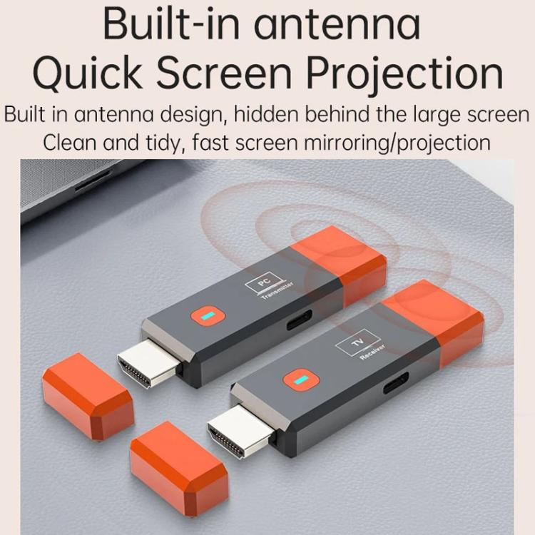 Беспроводной передатчик HDMI с расширением сигнала 50 м, 1080P WIFI, беспроводная трансляция на компьютер, один и тот же экран, передатчик + приемник