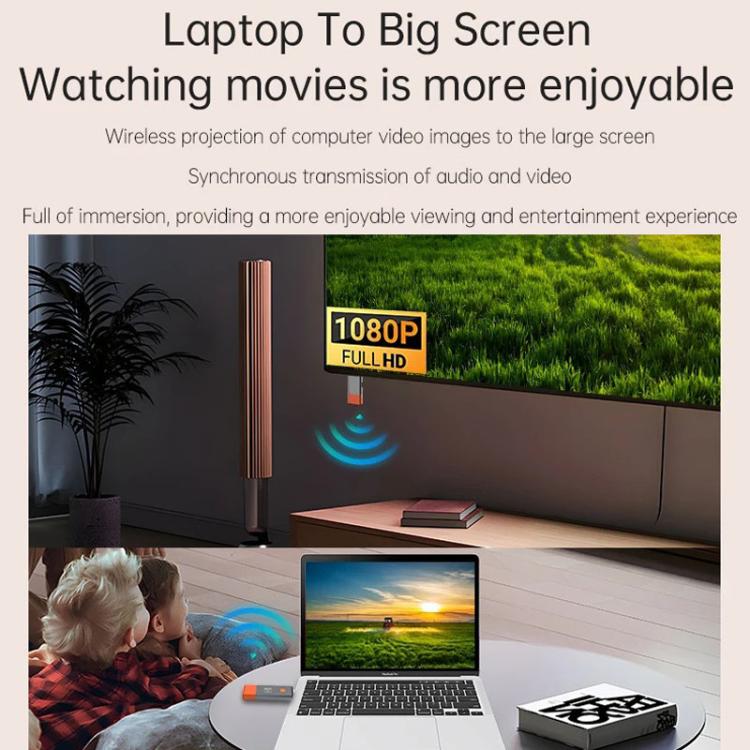 Беспроводной передатчик HDMI с расширением сигнала 50 м, 1080P WIFI, беспроводная трансляция на компьютер, один и тот же экран, передатчик + приемник