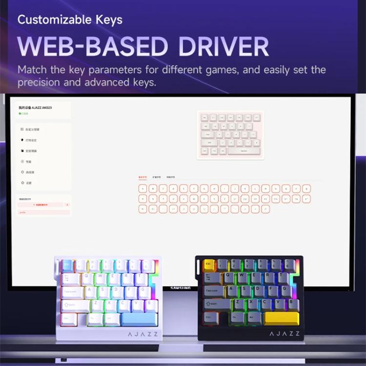 Ajazz AK029 Magnetic Rice Switch HIFI Edition RGB Backlight Wired Single Handed Gaming Keyboard