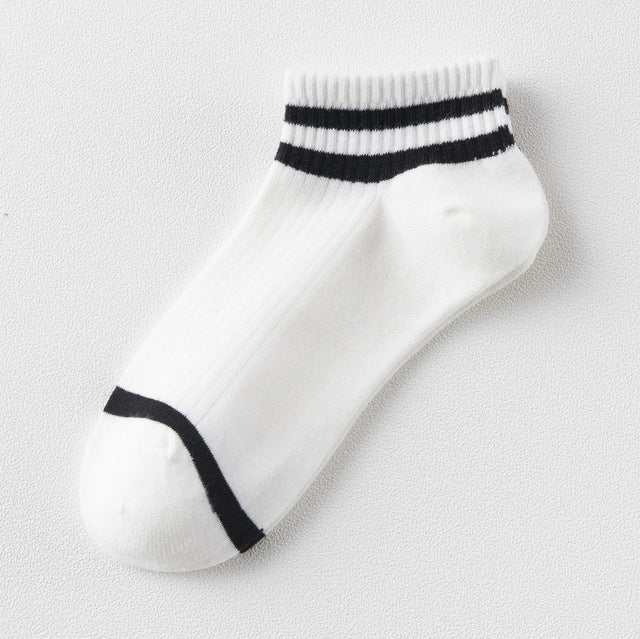 20 Pairs College Wind Striped Boat Socks Women Casual Cute Socks