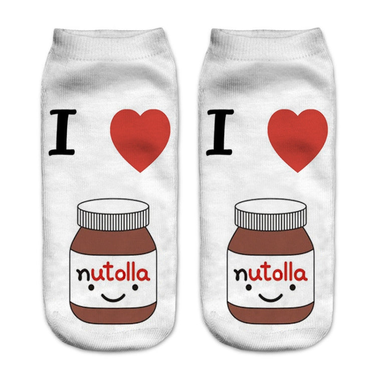 12 PairsFood And Fruit Print 3D Kawaii Socks