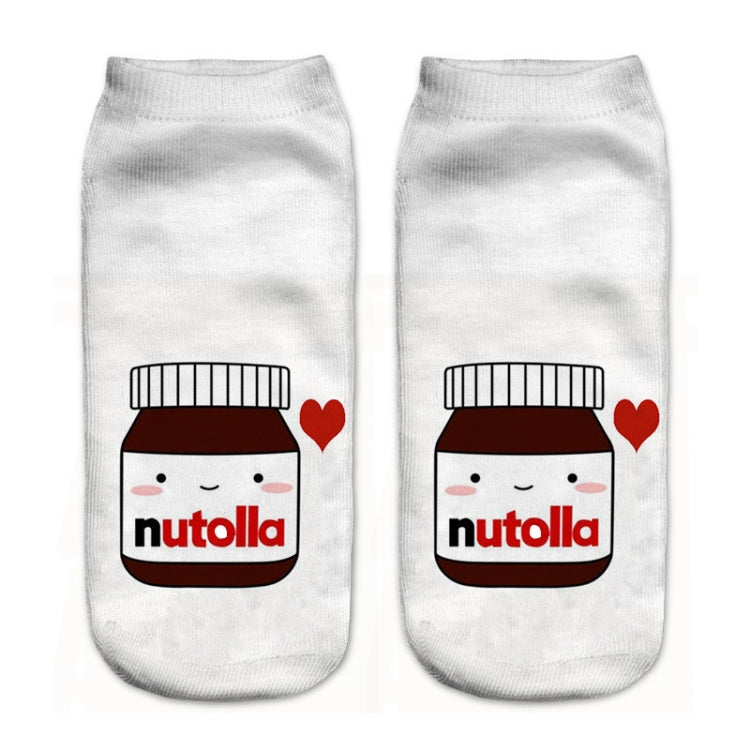 12 PairsFood And Fruit Print 3D Kawaii Socks