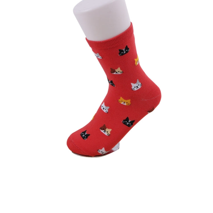 Animal Cartoon Cat Lovely for Women Cotton Socks