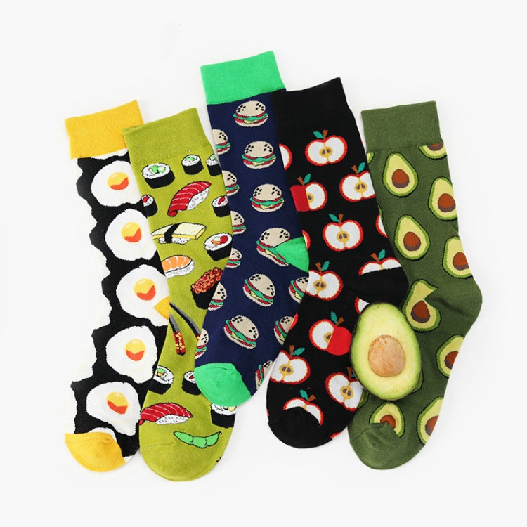 5 Pairs Fruit Food Socks Short Funny Cotton Socks