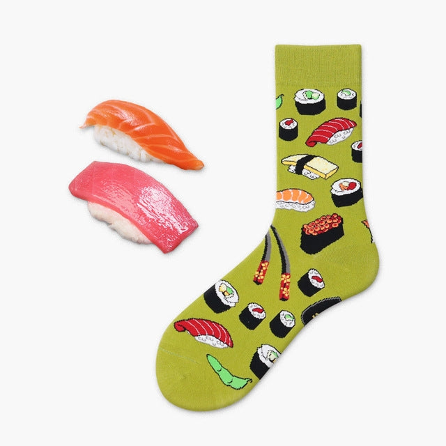 5 Pairs Fruit Food Socks Short Funny Cotton Socks