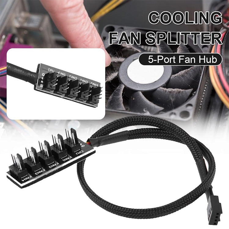 2 PCS Computer Fan PWM Hub Computer Chassis Fan Hub