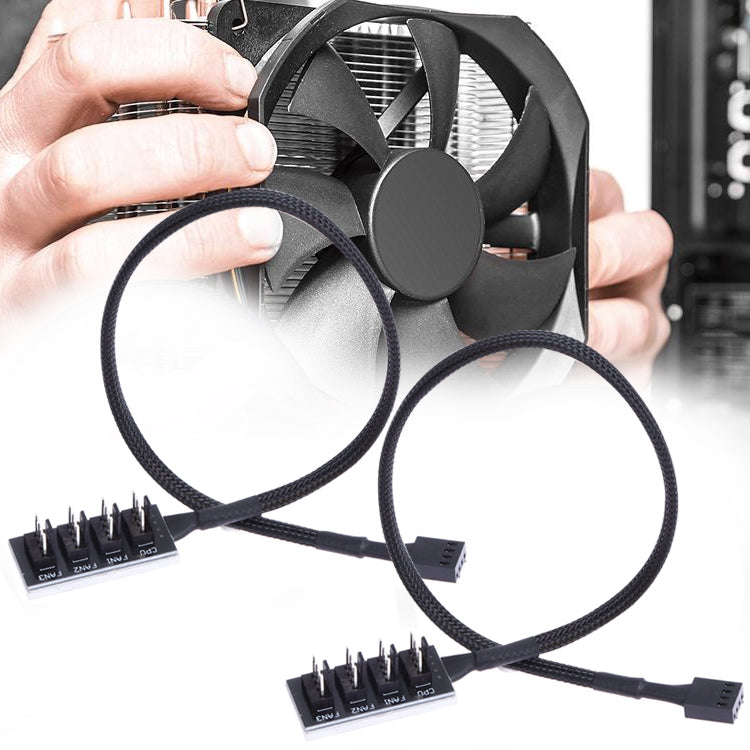 2 PCS Computer Fan PWM Hub Computer Chassis Fan Hub