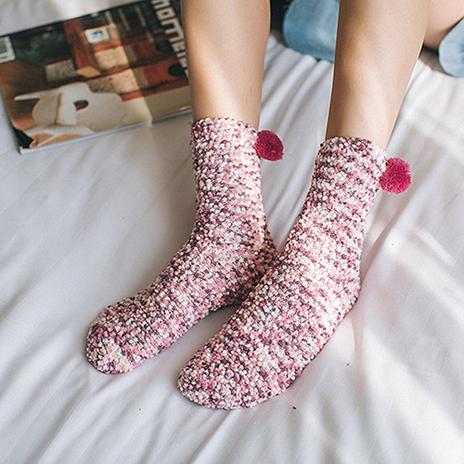 Christmas Women Fluffy Socks Warm Winter Cosy Lounge Socks