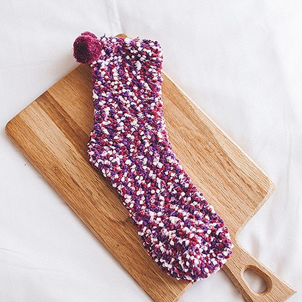 Christmas Women Fluffy Socks Warm Winter Cosy Lounge Socks