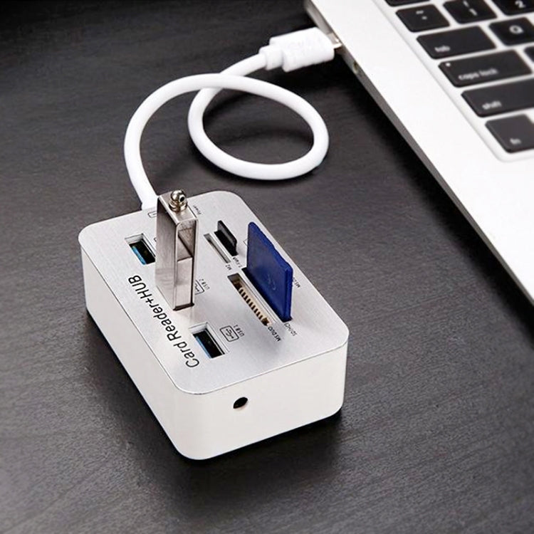 USB 3.1 Type-C COMBO 3-портовый концентратор + картридер MS DUO / SD(HC) / M2 / T-Flash со светодиодной индикацией