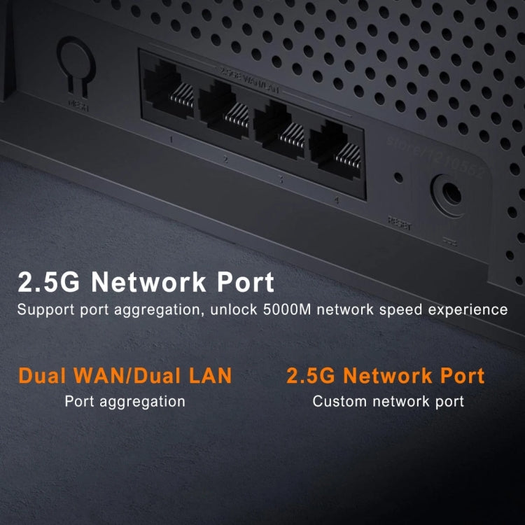 Xiaomi maršrutētājs BE6500 WiFi 7 2.4GHz 5.0GHz divjoslu 4 kodolu 2.5G ports, ASV spraudnis