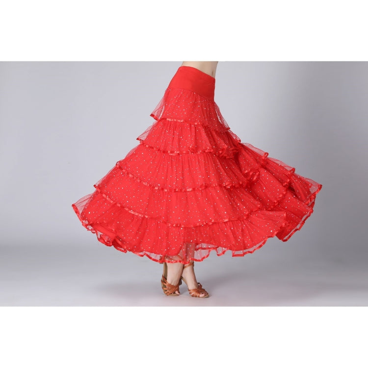 Sequin Swing Modern Dance Dong Skirt Costum