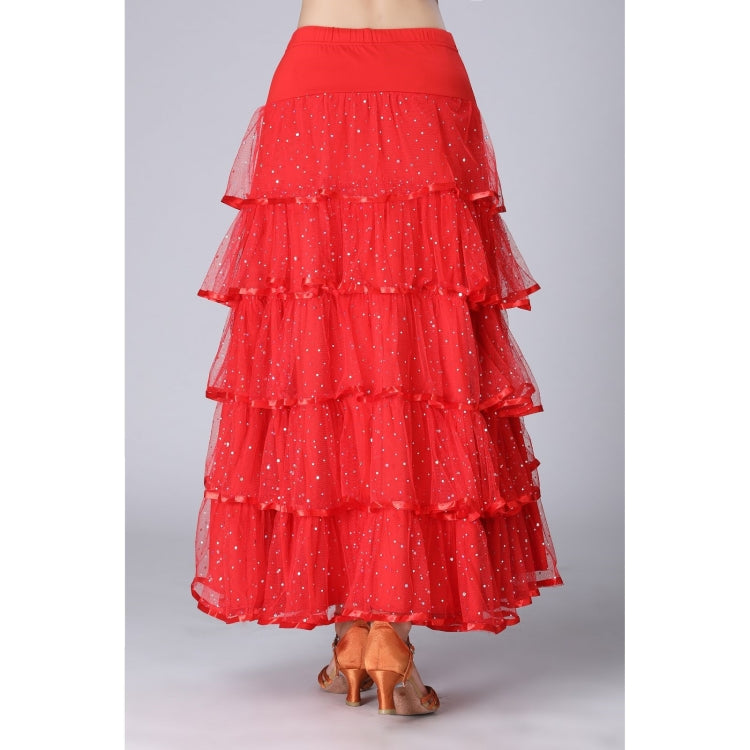 Sequin Swing Modern Dance Dong Skirt Costum