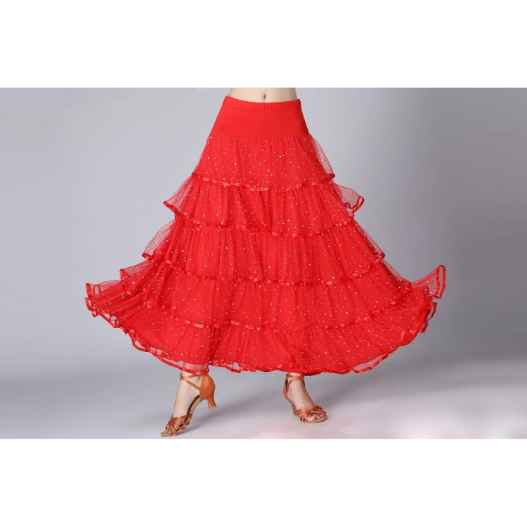 Sequin Swing Modern Dance Dong Skirt Costum