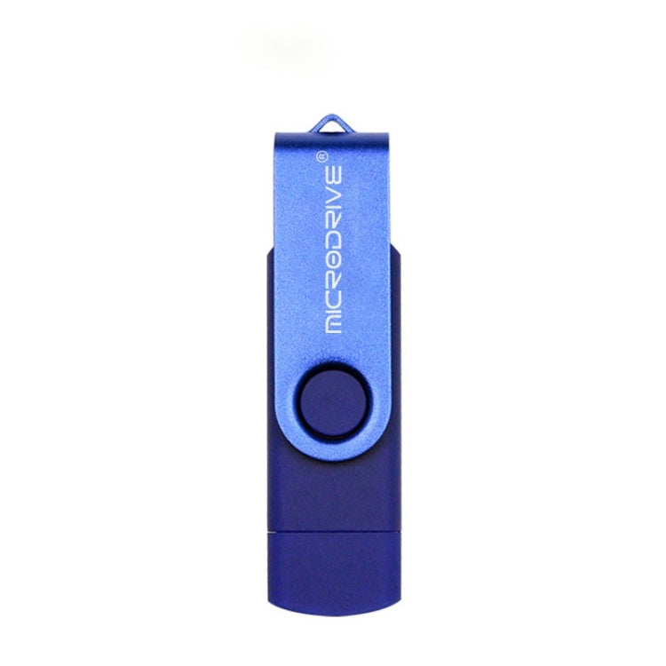 MicroDrive 128 ГБ USB 2.0 телефон и компьютер двойного назначения вращающийся OTG металлический U-диск