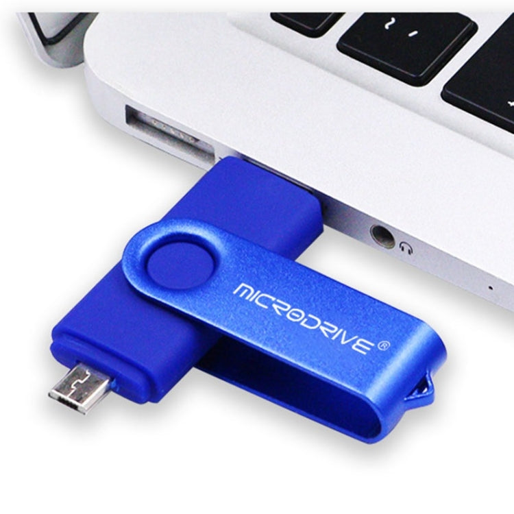 MicroDrive 128 ГБ USB 2.0 телефон и компьютер двойного назначения вращающийся OTG металлический U-диск