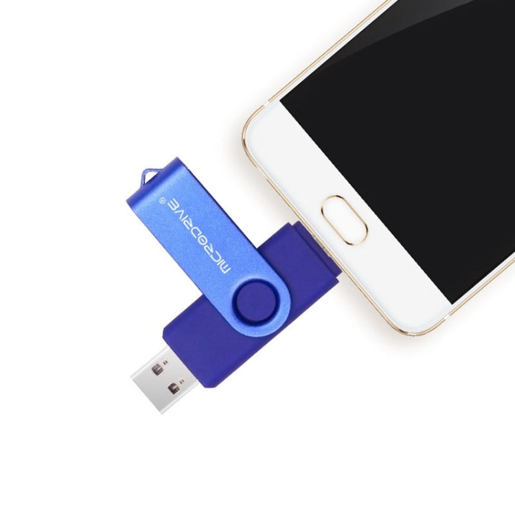 MicroDrive 128 ГБ USB 2.0 телефон и компьютер двойного назначения вращающийся OTG металлический U-диск