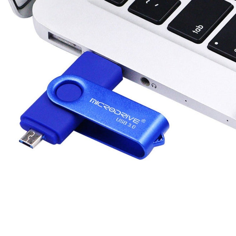 MicroDrive 16 ГБ USB 3.0 Android телефон и компьютер двойного назначения вращающийся металлический U-диск