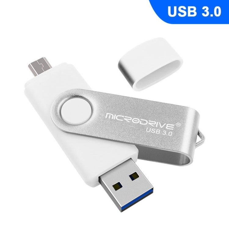 MicroDrive 16 ГБ USB 3.0 Android телефон и компьютер двойного назначения вращающийся металлический U-диск