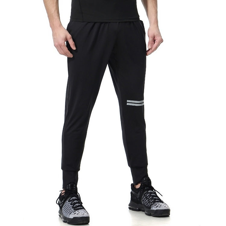SIGETU Men Quick-drying Elastic Sport Pants (Color:Black Size:S)