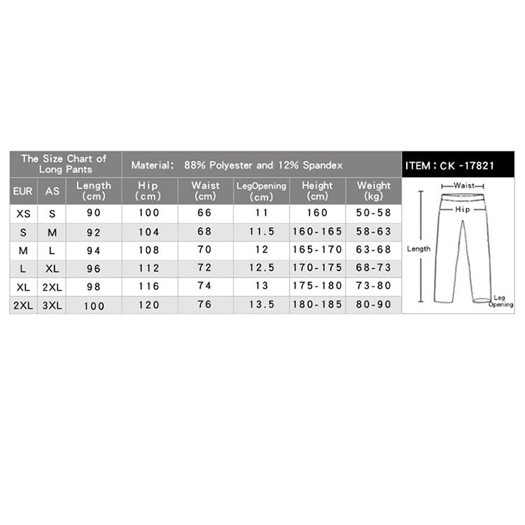 SIGETU Men Quick-drying Elastic Sport Pants (Color:Black Size:S)