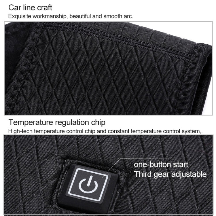 Plus Velvet Inside Men and Women Intelligent Charging Heating Vest Warm Clothes(Color:Black Size:XXXL)