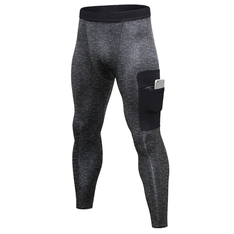 Camouflage Pocket Training Running Fast Dry High Elastic Sports Casual Tights (Color:Black Camouflage Green Size:S)