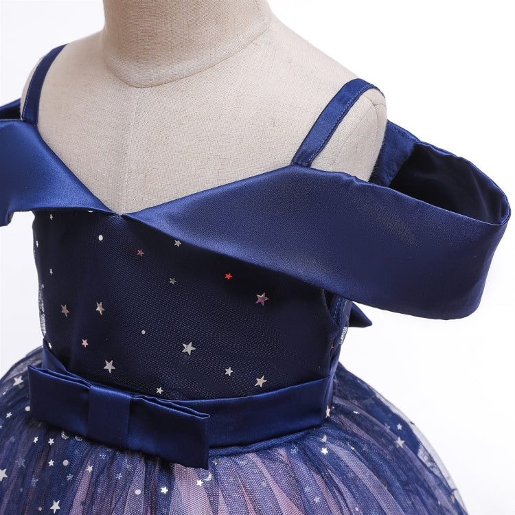 Girls One-shoulder Sequined Tutu Dress