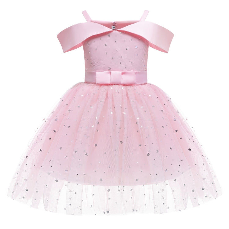 Girls One-shoulder Sequined Tutu Dress