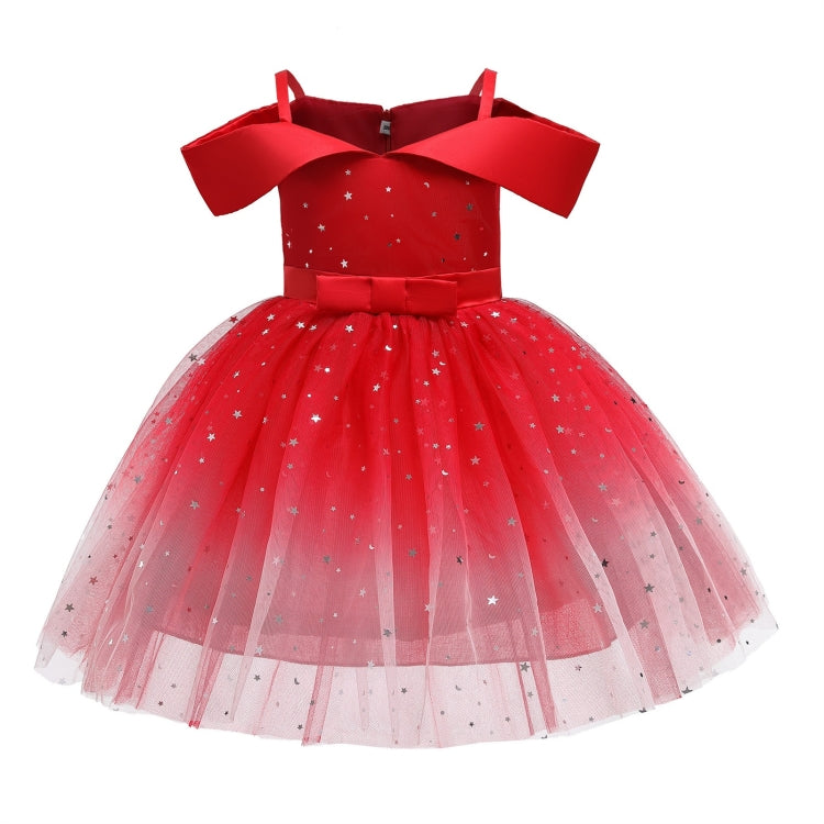 Girls One-shoulder Sequined Tutu Dress