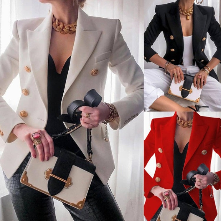 Solid Color Slim Long-sleeved Cardigan Short Suit Jacket for Ladies