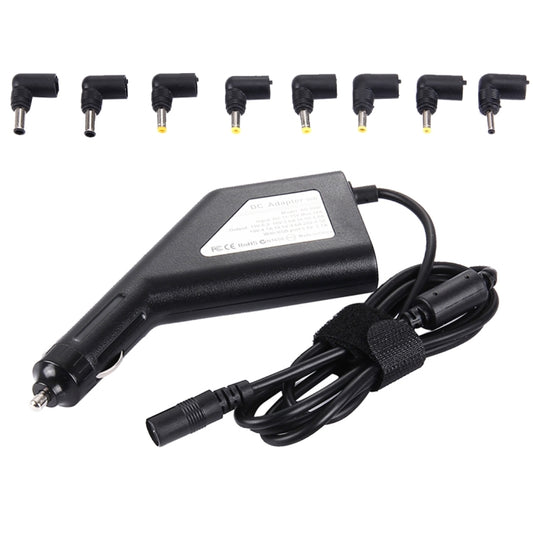Universāls automašīnas lādētājs klēpjdatoram ar 90 W jaudu, 8 strāvas adapteriem un 1 USB portu, paredzēts Samsung, Sony, Asus, Acer, IBM, HP, Lenovo datoriem