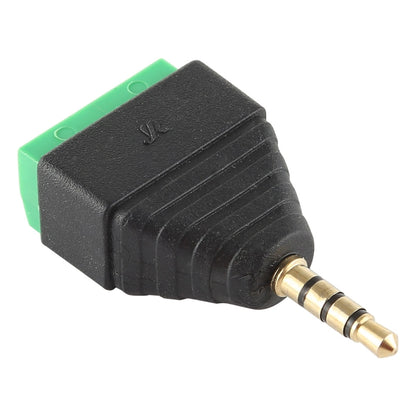 3,5 mm vīriešu spraudnis, 4 polu, 4 kontaktu spaiļu bloks, stereo audio savienotājs