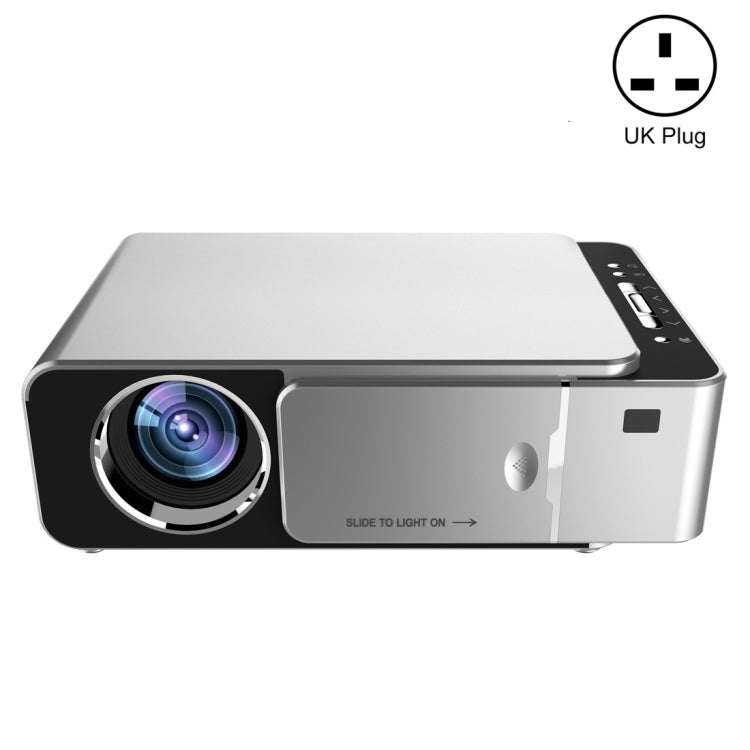 T6 2000ansi Lumens mini teātra projektors, Android 7.1 RK3128 QUAD Core, 1 GB+8GB, Lielbritānijas spraudnis
