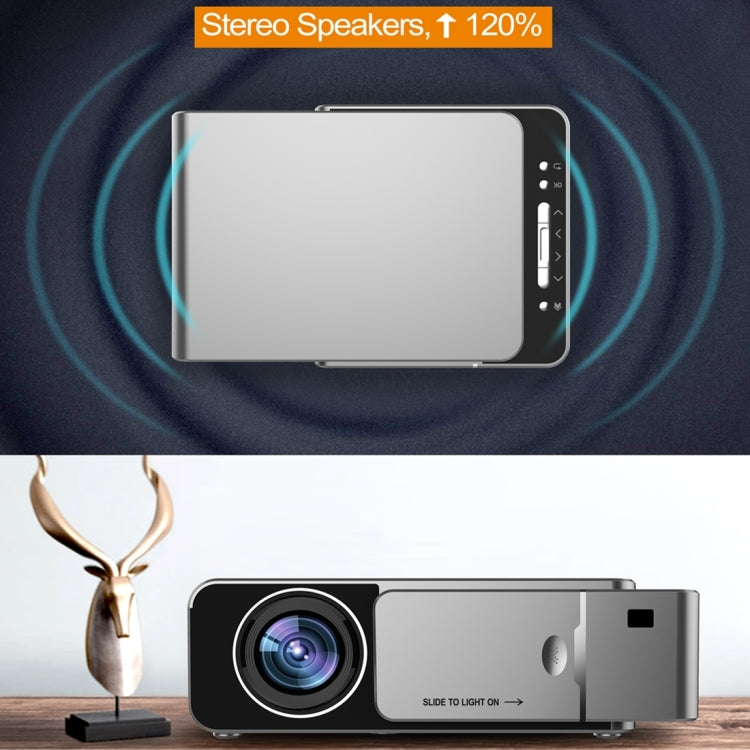 T6 2000ansi Lumens mini teātra projektors, Android 7.1 RK3128 QUAD Core, 1 GB+8GB, Lielbritānijas spraudnis