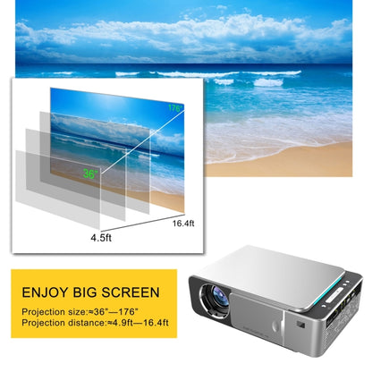 T6 2000ansi Lumens mini teātra projektors, Android 7.1 RK3128 QUAD Core, 1 GB+8GB, Lielbritānijas spraudnis