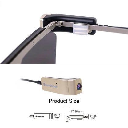Groudchat JP1DV1 1080P HD смарт-камера для мобильного телефона USB Live Camera для ножек очков, встроенный звукопоглощающий и шумоподавляющий микрофон