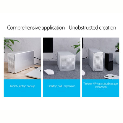 Корпус для жестких дисков и твердотельных накопителей ORICO Honeycomb Series WS200RC3 SATA 3,5 дюйма, 20 ТБ, USB 3.1, USB-C/Type-C, два отсека, алюминиевый сплав, с RAID