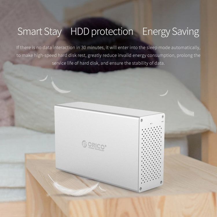 Корпус из алюминиевого сплава ORICO Honeycomb Series WS400C3 SATA 3,5 дюйма, 40 ТБ, USB-C/Type-C, 4 отсека для жестких дисков и твердотельных накопителей