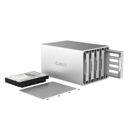 Корпус для жестких дисков и твердотельных накопителей ORICO Honeycomb Series WS500C3 SATA 3,5 дюйма, 50 ТБ, USB-C/Type-C, 5 отсеков, алюминиевый сплав
