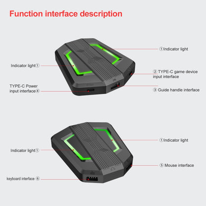 Комплект из клавиатуры, мыши и клавиатуры для одной руки HXSJ P6+V100+A883 + игровой мыши