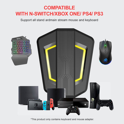 Комплект из клавиатуры, мыши и клавиатуры для одной руки HXSJ P6+V100+A883 + игровой мыши