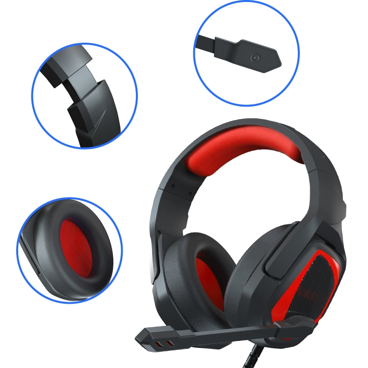 Anivia MH602 3,5 mm vadu spēļu austiņas ar mikrofonu