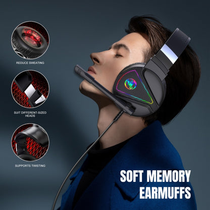 Стереогарнитура HXSJ F16 3,5 мм + USB-порт с RGB-подсветкой и микрофоном