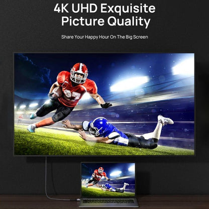 HDMI 2.0 vīriešu un HDMI 2.0 vīriešu 4K Ultra-HD pītais adaptera kabelis