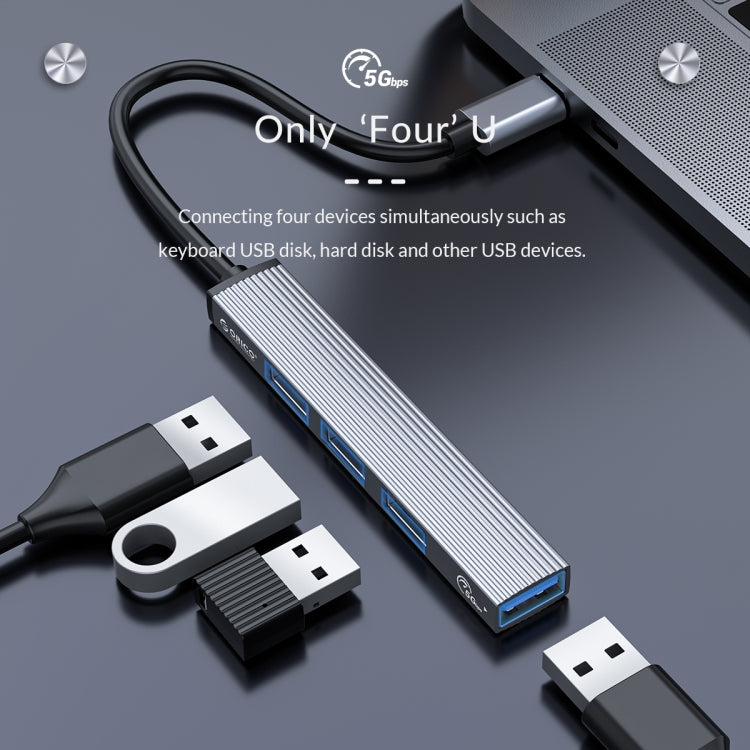 Док-станция ORICO AH-12F 4 в 1 Type-C / USB-C - USB 3.0 HUB