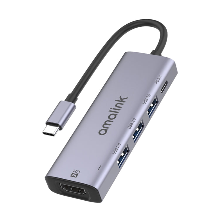 Многофункциональный концентратор amalink 95123D Type-C / USB-C - HDMI + 3 порта USB + PD 3.0