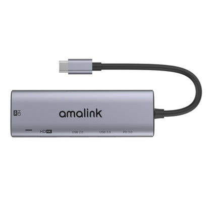 amalink 95126 C tipa / USB-C uz divu HDMI + 2 portu USB + PD 3.0 daudzfunkcionāls centrmezgls